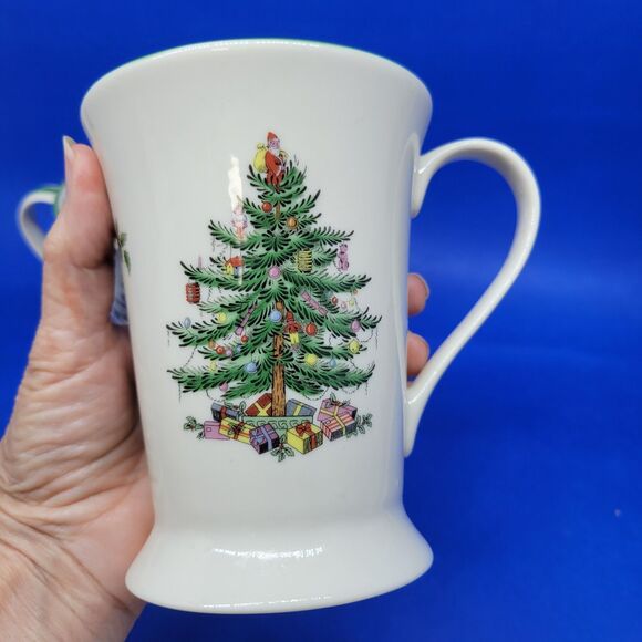 Spode Christmas Tree Pimpernel Set Of 2 Mugs And 2 Coasters Gift Set New In Box - Picture 3 of 14